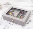 Jewelry Organizer with Glass Lid - 9 Compartments - 3