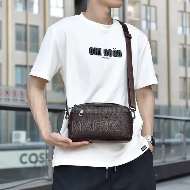 Leather Crossbody Shoulder Bag for Travel & Work - 1
