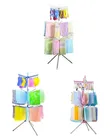 3-Tier Folding Clothes Drying Rack with 24 Clips - 2