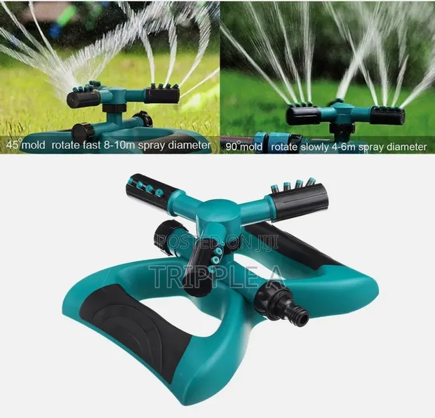 Automatic Garden Sprinkler - 3 Nozzle Rotary - 1