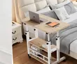 Adjustable Mobile Laptop Table with Wheels & Storage - 3