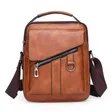 Brown Genuine Leather Crossbody Messenger Bag for Men - 1