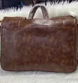 Montblanc-Inspired Leather Laptop Briefcase Bag with Buckle Closures - 3