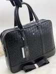 Montblanc Style Business Laptop Bag - Brown Faux Leather - 2