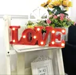 Red Plastic 'LOVE' LED Marquee Sign - 1