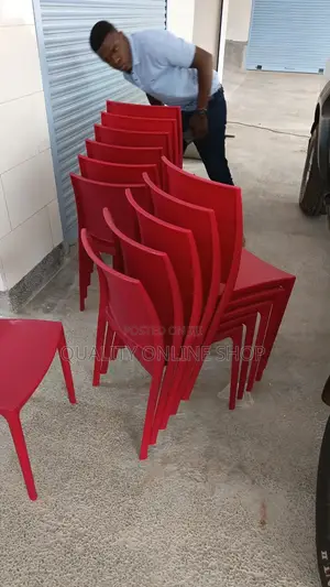 Plastic Garden Chairs - Red