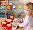 2-in-1 Musical Toy: Piano Keyboard & Drum Set - 2