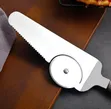 Stainless Steel 2-in-1 Pizza Cutter and Server Spatula - 1