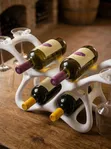 Organic Wine Glass Rack - 4 Bottle Stand - 2