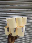 Cream Plastic Cups - 12 Pieces - 2