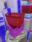 Plastic Basket Organizer - Medium Red - 1