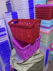 Plastic Basket Organizer - Medium Red - 2