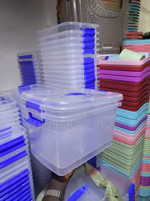 Blue Lock Plastic Storage Boxes