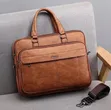 Jeep Buluo 15-Inch Waterproof Leather Laptop Bag - Brown - 1