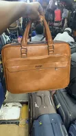 Jeep Buluo 15-Inch Waterproof Leather Laptop Bag - Brown - 3