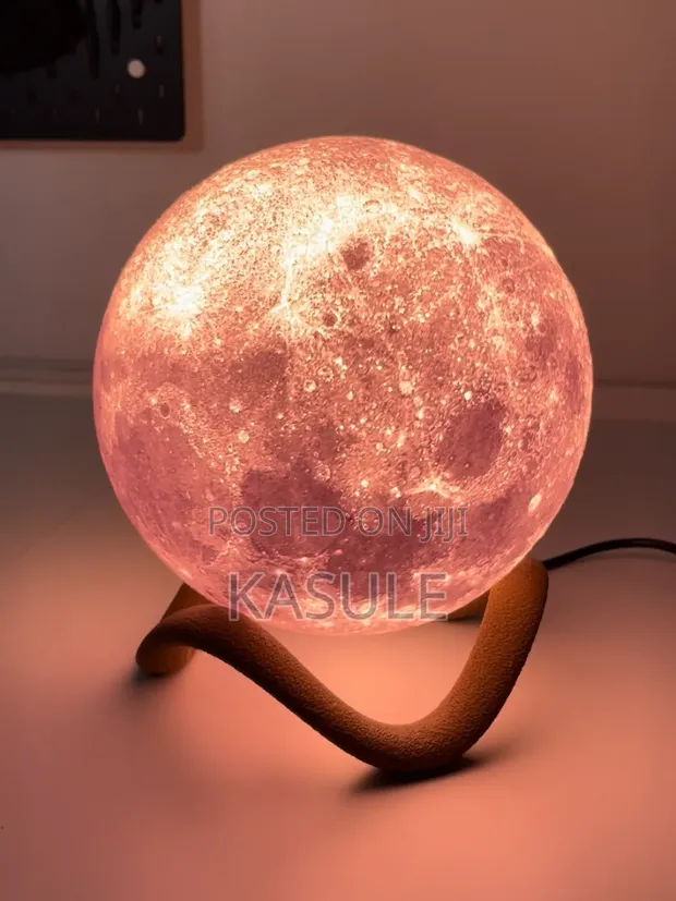 Moon Lamp with Wavy Stand (Fuzzy Skin) - 1