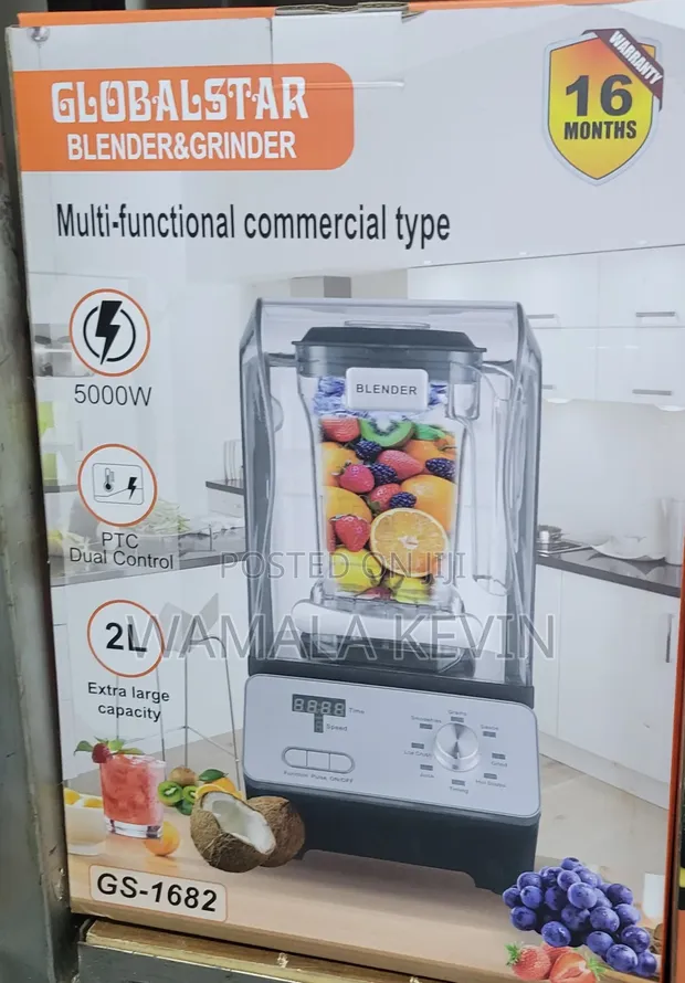 Global Star 5000W Commercial Blender & Grinder GS-1682 - 1