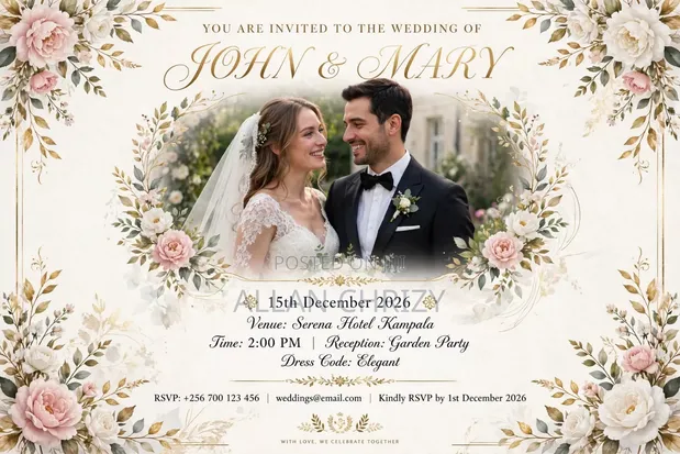Professional Wedding Photo Design - 1 Hour Delivery - 1
