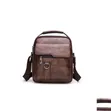 Men's Small PU Leather Crossbody Messenger Bag - 1
