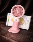Mini Handheld Fan with Phone Holder, 3-Speed, Type-C Rechargeable - 3