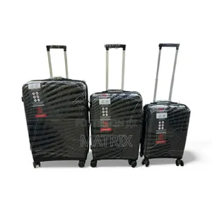 Rubber Luggage Bag Set | 3-in-1 Anti-Theft Double Zipper 8 Spinner Wheels