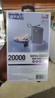 Demaco C34 20000mAh Mini Power Bank with Built-in Cables - 2