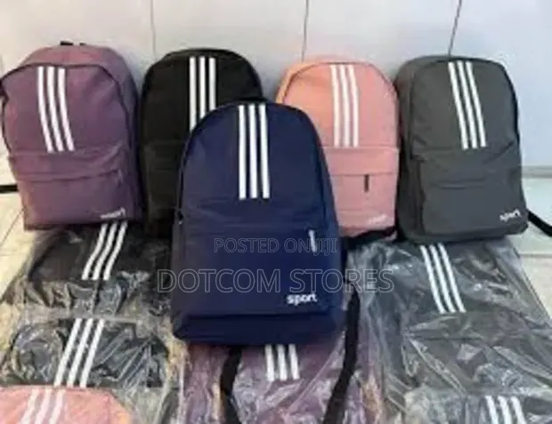 Sporty White Stripes Backpack - 1