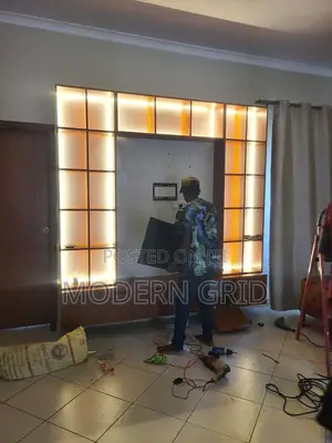 TV Wall Unit with Drawers and LED