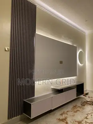 TV Wall Unit with Wall Panels