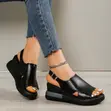 La Beach Open Toe Elastic Band Wedges - Summer Sandals - 2