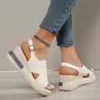 La Beach Open Toe Elastic Band Wedges - Summer Sandals - 3