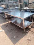 Commercial Stainless Steel Working Table - Double - 2