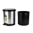 8L Stainless Steel Trash Can with Pedal - 1