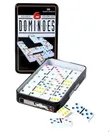 Double Six Color Dot Dominoes Game Set with Tin Box - 1