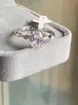 Engagement Ring with Marquise-Cut Side Stones - 3