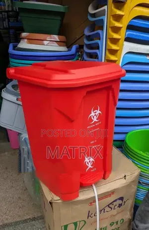 80L Medical Waste Bin - Biohazard Pedal Trash Bin