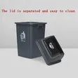 30L Plastic Trash Bin with Lid - Push-Top - 3