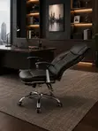 High Back Leather Recliner Office Chair - 1