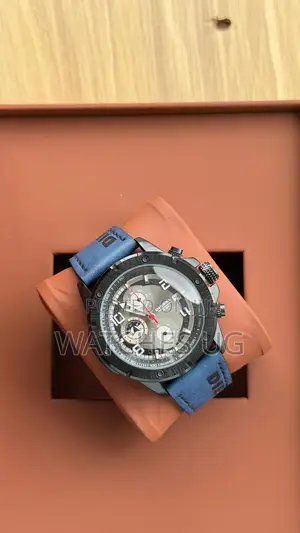 Diesel Heavy Wrist Watch - Blue Leather