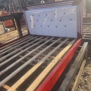 5x6 White and Maroon Bed Frame