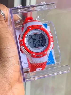 Digital Sports Watch for Kids - Red & White