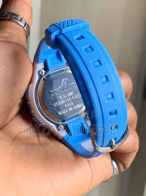 Children's Digital Sports Watch - Blue & White - 1