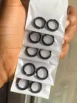 Small Black Hoop Earrings (Clip-Ons) - 4