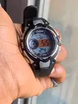 Kids Digital Sports Watch - Black & Silver Plastic - 2