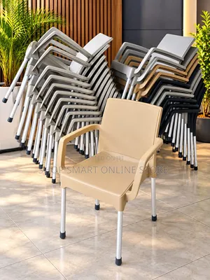 Plastic Chairs with Metal Stands