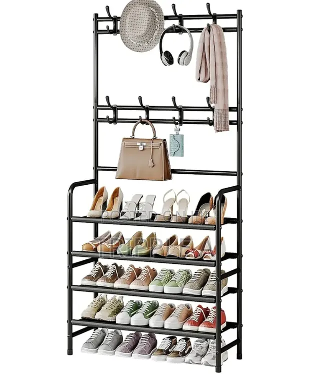 5 Tier Entryway Shoe Coat Rack - 1