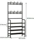 5 Tier Entryway Shoe Coat Rack - 2