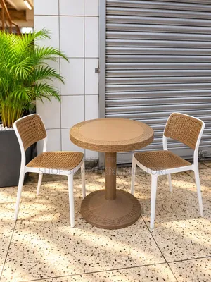 Cafe Dining Plastic Table and Chairs (2-Seater)
