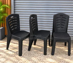 Brand New Black Plastic Dining Chairs (Stackable)