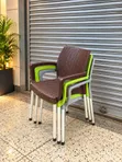 Water and Dust Proof Plastic Chairs - Brown - 2